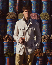 Load image into Gallery viewer, N.Peal Men's Hampton Linen Jacket Beige Brown