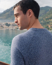 Load image into Gallery viewer, N.Peal Men's Marl Cotton Cashmere Sweatshirt Blue Marl