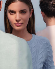 Load image into Gallery viewer, N.Peal Men's Oxford Round Neck Cashmere Jumper Blossom Pink