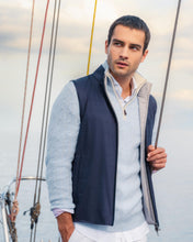 Load image into Gallery viewer, N.Peal Men's Reversible Weatherproof Gilet Navy Blue