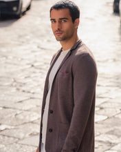 Load image into Gallery viewer, N.Peal Men's Marlborough Fine Gauge Cashmere Jacket Driftwood Brown
