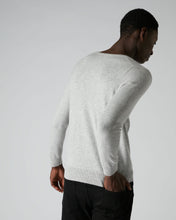 Load image into Gallery viewer, N.Peal Men's The Burlington V Neck Cashmere Jumper Fumo Grey