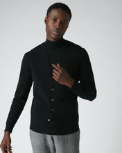 Load image into Gallery viewer, N.Peal Men's Chelsea Cashmere Waistcoat Black