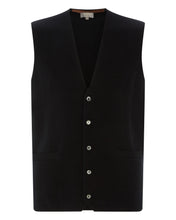 Load image into Gallery viewer, N.Peal Men's Chelsea Cashmere Waistcoat Black
