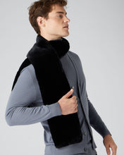 Load image into Gallery viewer, N.Peal Unisex Long Fur Scarf Dark Charcoal Grey