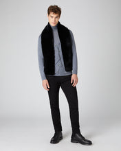 Load image into Gallery viewer, N.Peal Unisex Long Fur Scarf Dark Charcoal Grey