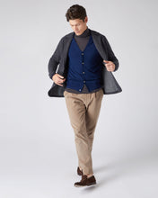Load image into Gallery viewer, N.Peal Men's Fine Gauge Cashmere Cardigan French Blue