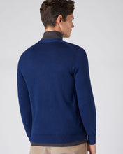 Load image into Gallery viewer, N.Peal Men's Fine Gauge Cashmere Cardigan French Blue