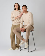 Load image into Gallery viewer, N.Peal The Oxford Round Neck Cashmere Jumper Heather Beige Brown