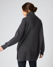 Load image into Gallery viewer, N.Peal Women's Mock Neck Long Cashmere Jumper Flint Grey