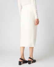 Load image into Gallery viewer, N.Peal Women's Button Through Cashmere Skirt New Ivory White