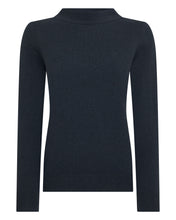 Load image into Gallery viewer, N.Peal Women's Funnel Neck Cashmere Jumper Grigio Blue