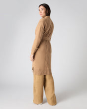 Load image into Gallery viewer, N.Peal Women's Long Cable Cashmere Cardigan Sahara Brown