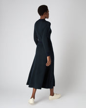Load image into Gallery viewer, N.Peal Women's Geometric Jacquard Dress Navy