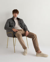 Load image into Gallery viewer, N.Peal Men's Trafalgar Roll Neck Cashmere Jumper Frost White