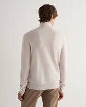 Load image into Gallery viewer, N.Peal Men's Trafalgar Roll Neck Cashmere Jumper Frost White