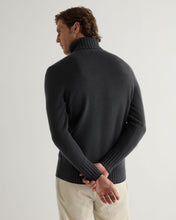 Load image into Gallery viewer, N.Peal Men's Brompton Roll Neck Cashmere Jumper Anthracite Grey
