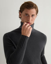 Load image into Gallery viewer, N.Peal Men's Brompton Roll Neck Cashmere Jumper Anthracite Grey