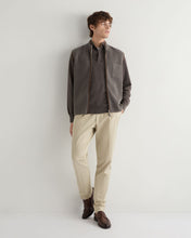 Load image into Gallery viewer, N.Peal Men's Half Button Cashmere Jumper Biscotti Brown