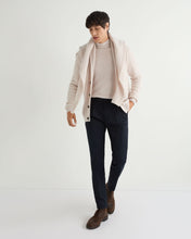 Load image into Gallery viewer, N.Peal Men's Garrick Shawl Cable Cashmere Cardigan Frost White