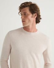 Load image into Gallery viewer, N.Peal Men's Shoreditch Round Neck Cashmere Jumper Frost White