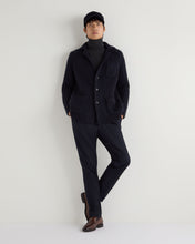 Load image into Gallery viewer, N.Peal Men's Chunky Moss Stitch Cashmere Blazer Navy Blue