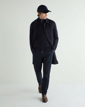 Load image into Gallery viewer, N.Peal Men's Hammersmith Cable Full Zip Cashmere Jumper Navy Blue