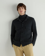 Load image into Gallery viewer, N.Peal Men's Milano Cashmere Overshirt Dark Charcoal Grey