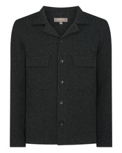 Load image into Gallery viewer, N.Peal Men's Milano Cashmere Overshirt Dark Charcoal Grey