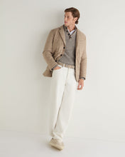 Load image into Gallery viewer, N.Peal Men's Beauchamp Marl Half Button Cashmere Jumper Ecru White