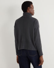 Load image into Gallery viewer, N.Peal Women's Mollie Metal Roll Neck Cashmere Jumper Anthracite Grey