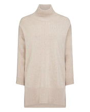 Load image into Gallery viewer, N.Peal Women's Mock Neck Metal Cashmere Jumper With Lurex Ecru White