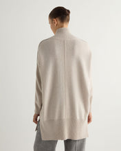 Load image into Gallery viewer, N.Peal Women's Mock Neck Metal Cashmere Jumper With Lurex Ecru White