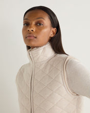 Load image into Gallery viewer, N.Peal Women's Robyn Fur Lined Cashmere Gilet Frost White