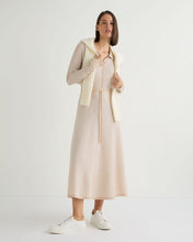 Load image into Gallery viewer, N.Peal Women's Birdseye Polo Cashmere Silk Dress Sandstone Brown