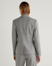 Load image into Gallery viewer, N.Peal Women's Chloe Herringbone Single Breasted Jacket Grey