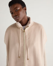 Load image into Gallery viewer, N.Peal Women's Emery Woven Mix Cashmere Cape Ecru White