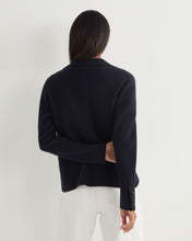 Load image into Gallery viewer, N.Peal Women's Single Breasted Cashmere Blazer Navy Blue