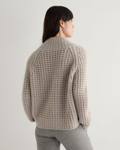 Load image into Gallery viewer, N.Peal Women's Super Chunky Rib Cashmere Jumper Sand Brown
