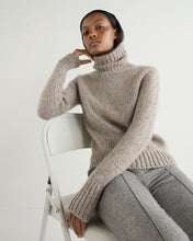 Load image into Gallery viewer, N.Peal Women's Hazel Marl Chunky Roll Neck Cashmere Jumper Marble Marl