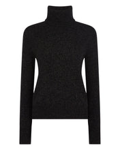 Load image into Gallery viewer, N.Peal Women's Hazel Marl Chunky Roll Neck Cashmere Jumper Granite Blue