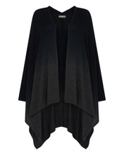 Load image into Gallery viewer, N.Peal Women's Lily Ombre Cashmere Cape Navy Blue