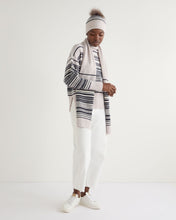 Load image into Gallery viewer, N.Peal Women's Fairisle Mock Neck Cashmere Jumper With Lurex Snow Grey