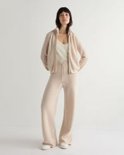 Load image into Gallery viewer, N.Peal Women's Honeycomb Knit Cashmere Trouser Ecru White