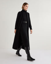 Load image into Gallery viewer, N.Peal Women's Longline Cable Cashmere Dress Black