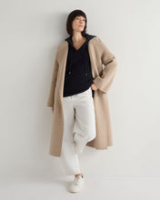 Load image into Gallery viewer, N.Peal Women's Honeycomb Hooded Cashmere Jumper Navy Blue