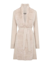 Load image into Gallery viewer, N.Peal Women's Abbey Fur Placket Cashmere Cardigan Ecru White