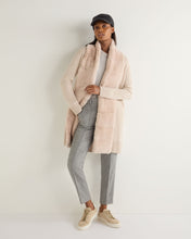 Load image into Gallery viewer, N.Peal Women's Abbey Fur Placket Cashmere Cardigan Ecru White