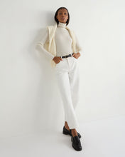 Load image into Gallery viewer, N.Peal Women's Superfine Cashmere Ribbed Roll Neck Jumper New Ivory White