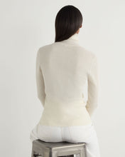 Load image into Gallery viewer, N.Peal Women's Superfine Cashmere Ribbed Roll Neck Jumper New Ivory White